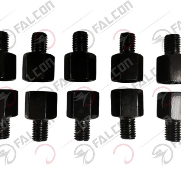 AYNA ADAPTÖRÜ [ÜST 8MM DÜZ DİŞ - ALT 8MM DÜZ DİŞ] [SİYAH]